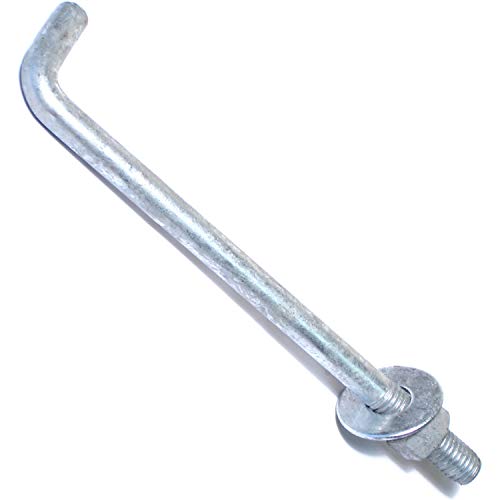 Hard to Find Fastener Hot Dip Galvanized Anchor Bolts, Sturdy Steel Anchors for Concrete, Cement, Asphalt in Construction, 1/2-13 x 8, Pack of 25