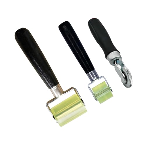 GIONAR 3 Teiliges Professionelles Andrückroller Set Silikon Rolle Andrückwalze Sound Deadening Roller für alubutyl Kantenumleimer und zum Verschweißen von PVC Planen und Schalldämmung im Auto