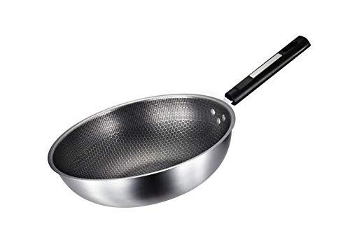 Wok antiadherente de acero inoxidable 13.5 pulgadas miniatura 1