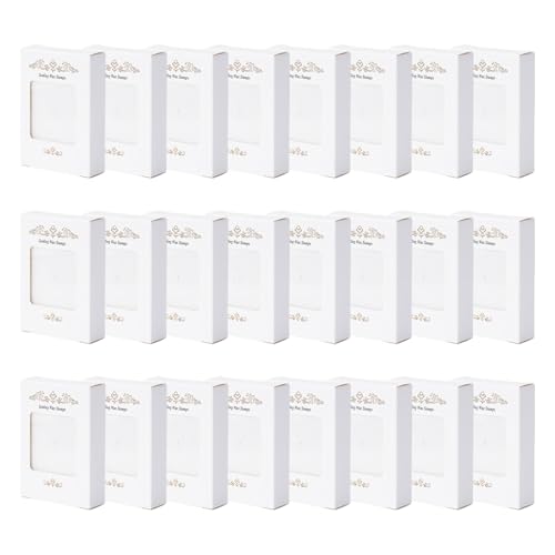 Zenlir Paquete de 24 elegantes cajas de almacenamiento de joyas, pequeñas cajas cuadradas de almacenamiento para accesorios del hogar, portátiles para anillos y aretes