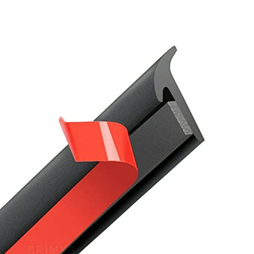 MODIGT 16Ft T/H-Type Universal Self Adhesive Auto Roof Seal Strip Trim Top Windshield Rubber Seal Trim Rubber Edge Protector Trim Car Windshield Edge Moulding Sealing Strip