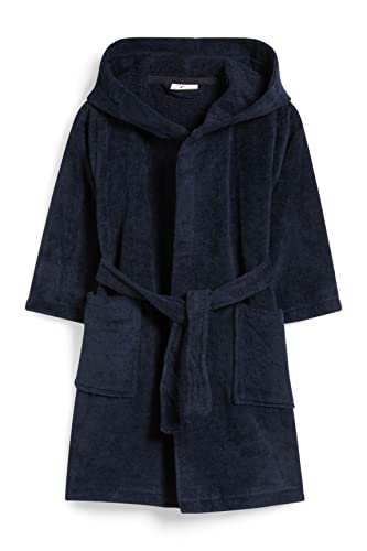 C&A Kinder Jungen Bademantel Unifarben Baumwolle dunkelblau 146-152