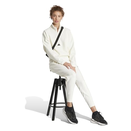 Adidas Womens Z.N.E. Pants, Off White, X-Large - image 2