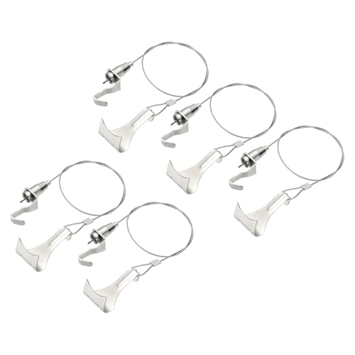 Image of uxcell 5Pcs Picture Hanging Wire Kit, 0.5 m x 1.5 mm Heavy Duty Picture Hangers Adjustable Wire Rope with S-Hooks and Loop, Load 35kg /77.1 lbs for Hanging Mirrors Light Lamp Artwork
