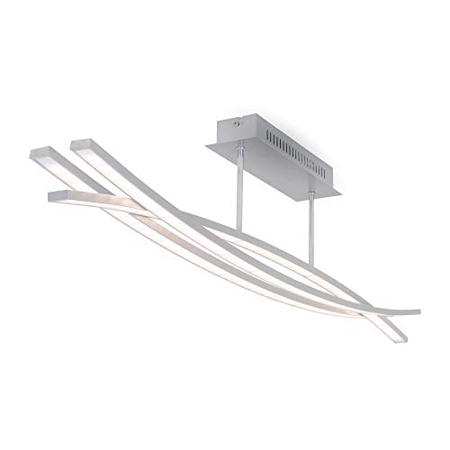 Preisvergleich Produktbild Briloner Leuchten LED Deckenleuchte, Deckenlampe dimmbar, 3xLED / 6W, 630 Lumen, aluminiumfarbig, Metall, 6 W, 100 x 23 cm (LxH)