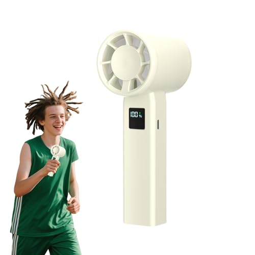 Ventilador De Bolsillo Recargable,Ventilador Portátil De Alta Velocidad | Mini Ventilador Con Pantalla De Velocidad Silenciosa Para Oficina Gimnasio Astillero Viaje Hogar