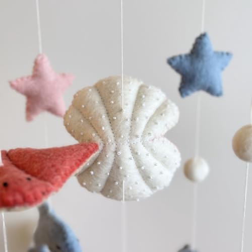Ganapati Crafts Co. Sea Life Baby Mobile, Nautical Theme Crib Mobile, Sea Animal Nursery Decor thumb #3