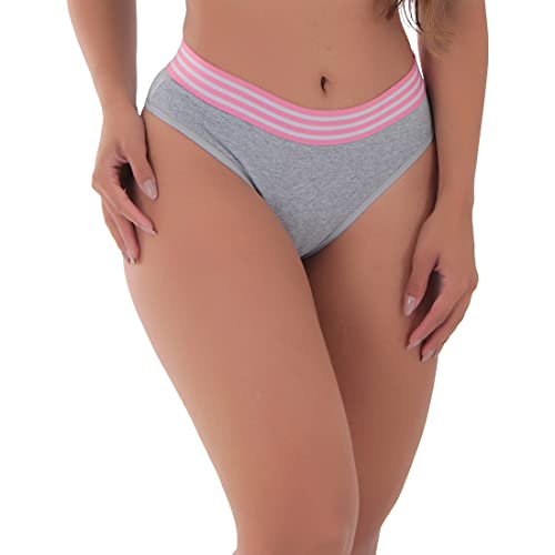 Kit com 5 Calcinhas Vitória Algodão Penteado