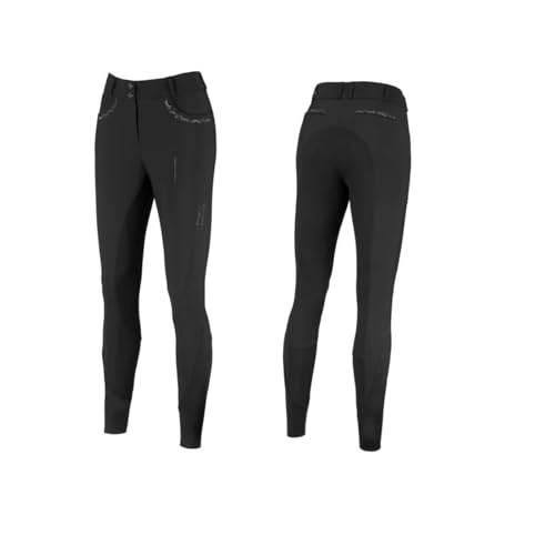 Pikeur Damen Reithose Ceelina FFL Faux Leather Ganzbesatz Black...