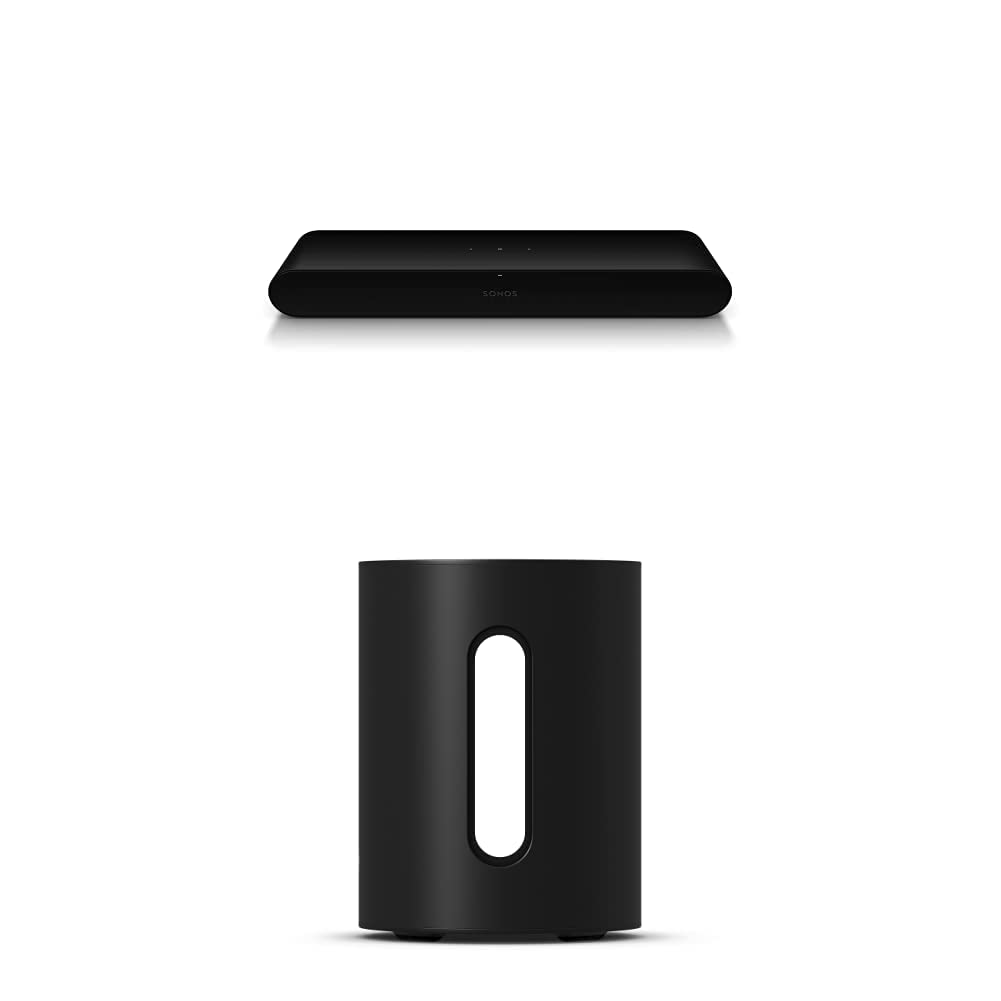 Ray Soundbar - All-in-One With App and Apple AirPlay, in Black + Sub Mini - Black, Wi-Fi