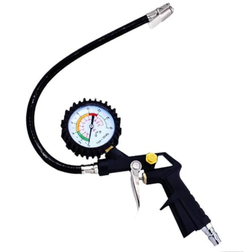 YIYI エアチェック エアチャックガン 空気圧センサー エアゲージ 自動車 バイク 空気入れ タイヤエアーゲージ パンク防止 0-16Bar 0-220Pis