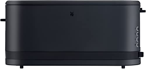 WMF Grille-pain longue fente, 2 tranches avec support à pain, grille-pain étroit, XXL, fonction bagel, 7 niveaux de torréfaction, 900 W, en acier inoxydable, mat, noir – Image 5