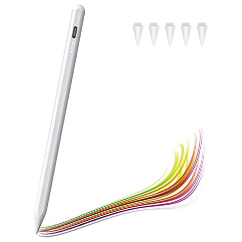 Stylus Pen For Apple iPad Pro/Air(2018-2022), 5 Minuts Get This Stylus Pencil For iPad Full Charged, A Substitute For Apple Pencil, With Tilt Bold Function, Palm Rejection & Magnetic Attach Cover