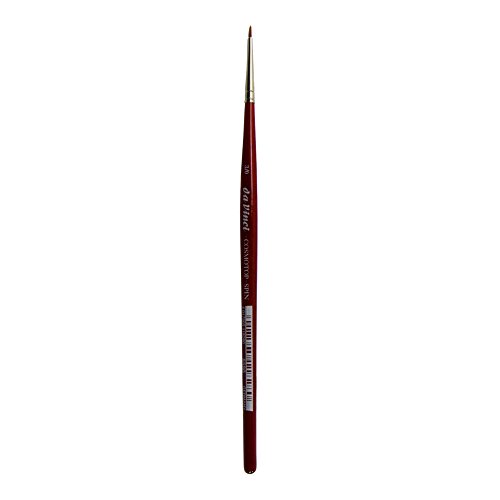 Image of da Vinci Watercolor Series 5580 CosmoTop Spin Paint Brush, Round Synthetic with Red Handle, Size 3 /0 (5580-3 /0)