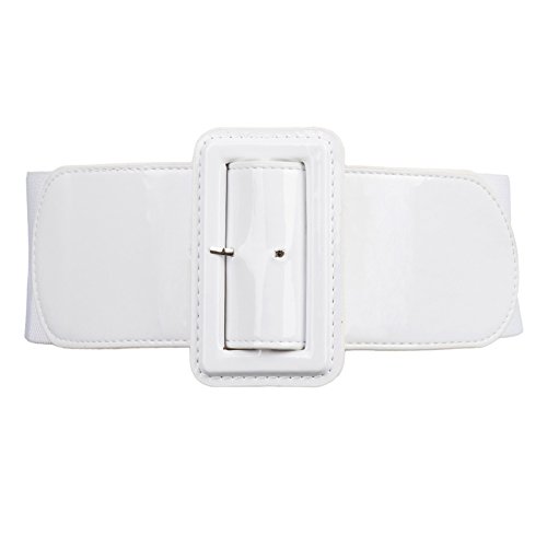 Hanna Nikole Damen Breite Taille Taillengürtel Lovely Cinch Gürtel White M Cover