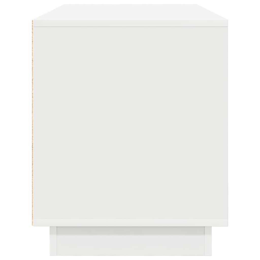 vidaXL Mobile Porta TV con Luci LED Bianco 100x41x50 cm, Mobile TV, credenza TV, Armadio Hi-Fi, banco TV, Mobile Porta TV, Mobile multimediale