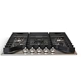 ThermoMate Heavy 30 Inch Gas Cooktop with 5 Italy Sabaf Power Burners, Built In Stove Top of 304 Stainless Steel, Gas Hob NG/LPG Convertible, Thermocouple Protection CSA Certified
