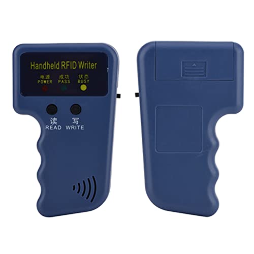 Vikye RFID Reader Writer, Handheld ID Card Copier + 6 beschreibbare Tags + 6 Karten für Community Office, RFID Duplicator ID Card Writer