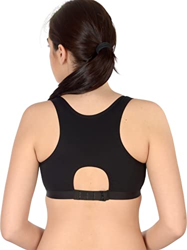 Image of Selfcare Women Cotton Blend Full Coverage Non Padded Sports Bra