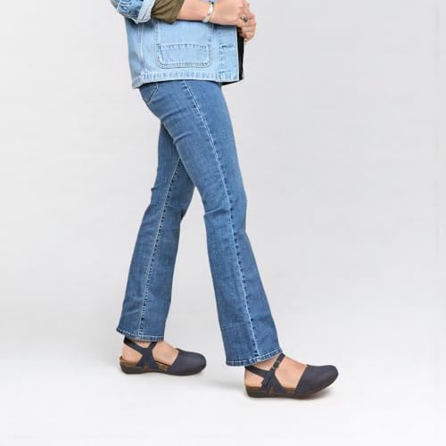 Image of PARTY Closed Toe Sandals Women, Barefoot Arch Support Flat Sandals for Office Work and Travel with Comfortable Cork Footbed