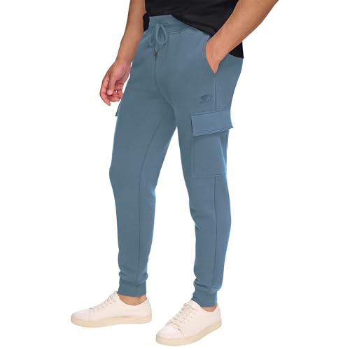 Starter Men's Embriodered Fleece Cargo Jogger3