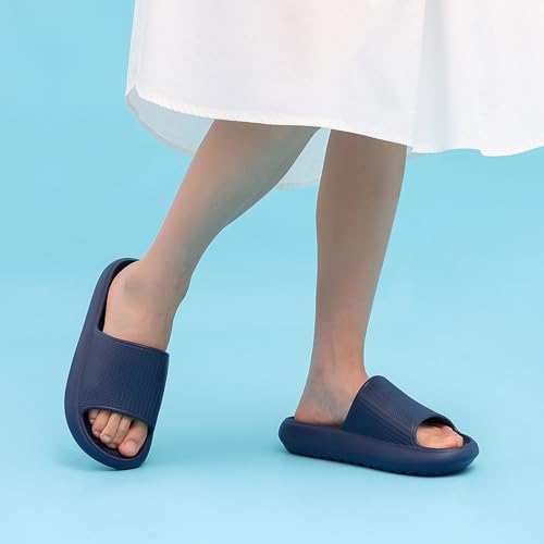 Image of Comwarm Cloud Slide Sandals for Women Men Ultra Comfort Recovery Pillow Slippers Soft Summer Beach Shoes with Low Arch Support