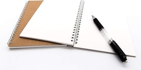 Image of AccuPrints Pack of 1 Craft Notebook, 100 leaf 200 Pages, A4 Size - 11.5 x 8.5 Inch-Blank or Unruled | Travel Writing Notebook,Journal,Notepad,Sketchbook|For Students,Office College Spiral Diary