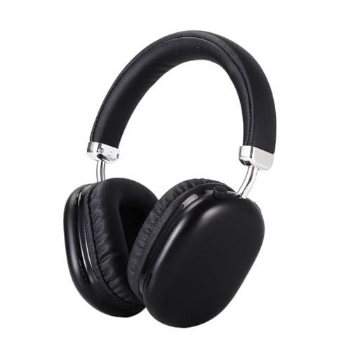 Image of TECHZOR P9 Over-Ear Wireless Headphones, Premium Padded Headband with Bluetooth, Champagne, USB-C Charging (Black)