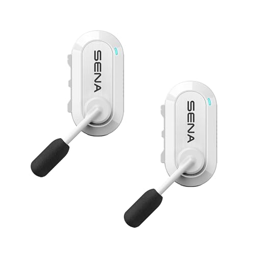 Sena BiKom 20 Outdoor Kommunikationsystem, Leichter Mesh Kommunikator mit nur 20 Gramm Gewicht (Weiß, Doppelpack)