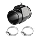 JNNJ Wassertemperatur Verbindungsrohr, Universal Aluminium Wassertemperatur Verbindungsrohr, Auto Wassertemperatur Verbindungsrohr Schlauch Sensor Manometer(34mm)