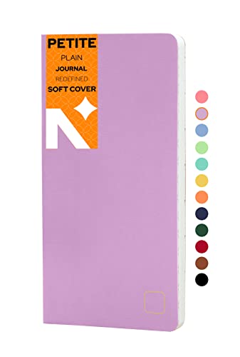 Image of NEORAH - PETITE Notebook SOFT COVER | Organiser REFILL | Unruled Notebook Journal | 110 GSM | 160 pages (Size 21.0 cm x 10.5 cm) Journaling Writing Note Taking Diary, Travellers Journal- LAVENDER