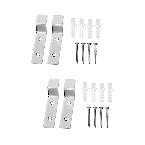 HOOTNEE 4 Sets Toilet Wall Hook Toilet Bucket Wall Mounted Urinal Support Toilet Hinge Bolt Universal Urinal Bracket Urinal Wall Hook Toilet Urinal Bracket Toilet Screws Stainless Steel