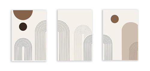 Art mural minimaliste nordique avec impressions géométriques haut de gamme sans cadre