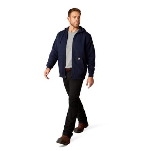 ARIAT mens Rebar All-weather Insulated Full Zip Hoodie3