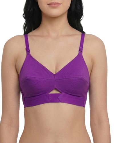 Image of Brida Kavya Xtra Soft Cotton Round Stitch Bra for Women | Full Coverage | Non-Padded | Wireless | Double Layer Support | Heavy Bust | Combo Pack | Colours May Vary