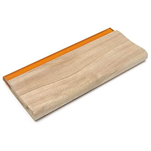 Silk Stencil Screen Printing Squeegee Wood Screen Ink Scraper (9.4 inch (24cm) Oiliness Squeegee - 75 Durometer) Cover