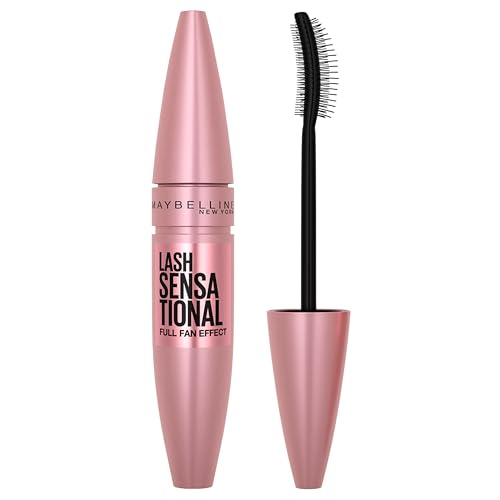 Maybelline New York Máscara de Pestañas Volumen, Lash Sensational, Very Black, Negro, Fresh, 9.5 Mililitro