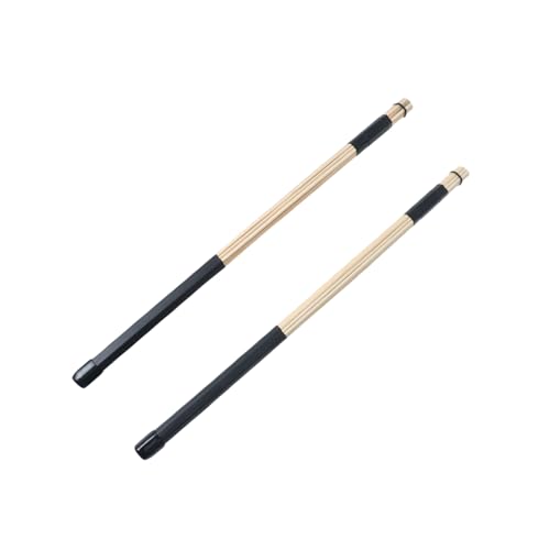 Soft Drum Brush Sticks Bamboo Jazz Rods Set de 40cm de longitud para interpretación de batería miniatura 1
