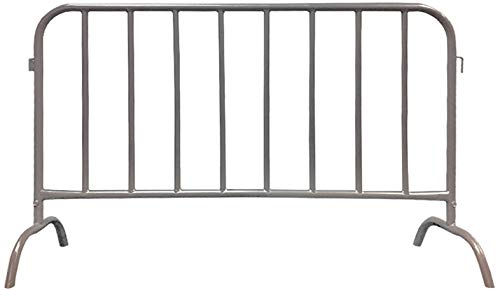 Electriduct 5 Feet Heavy Duty Galvanized Steel Barrier Interlocking Crowd Control Barricade with Bridge Feet