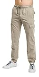 Photo Gallery the people rep. pantaloni cargo da uomo moderni con tasche laterali e elastico sull orlo, beige., xl Photo Gallery the people rep. pantaloni cargo da uomo moderni con tasche laterali e elastico sull orlo, beige., xl