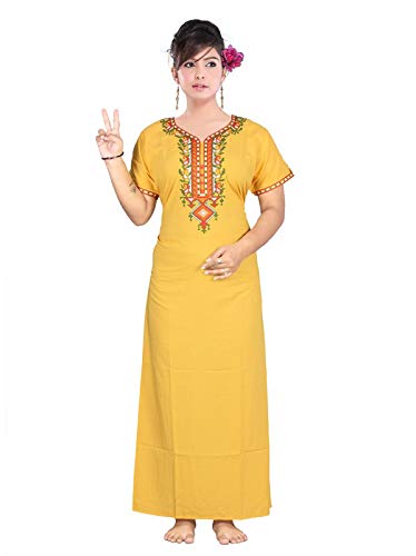 valencia sleepwear Women's Printed Night Gown Maxi Soft Cotton Nightwear Nighty for Ladies-picture-31