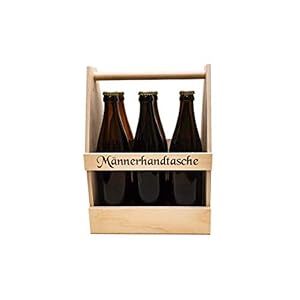 6-delige bierdrager met opdruk mannenhandtas, sixpack, flesdrager