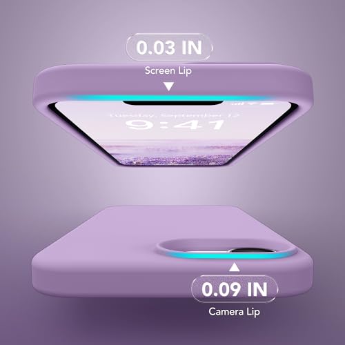 Image of Magnetic for iPhone 17e /iPhone 16e Case, Compatible with MagSafe, [Soft Anti-Scratch Microfiber Lining] Slim Silicone Shockproof Protective Phone Case for iPhone 17e /16e 6.1 inch, Light Purple