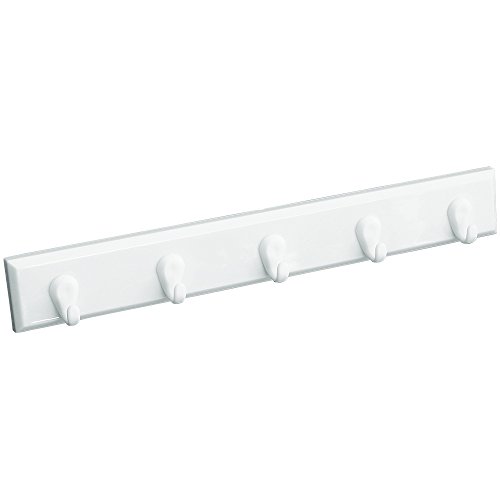 HomeXpert 107501-1 Haaklijst met 5 haken, wit