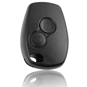 FINTERRY Remote Control Pilot Fob Car Key Shell Case Cover Replacement compatible with Dacia Logan Duster Renault Trafic Master Opel Vivaro Movano Nissan Interstar 2 Buttons Key Fob Shell Case Blade