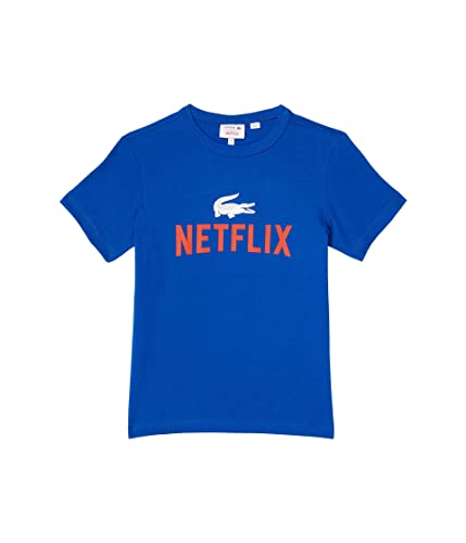 Image of Lacoste Girls' Kid's Short Sleeve Netflix Graphic Tee Shirt
