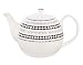 Produktbild Buchensee Porzellan Kanne 1,5 Liter. Elegante Teekanne/Kaffeekanne aus Fine Bone China mit stilvollem Rautendekor etc.