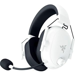 Razer BlackShark V2 HyperSpeed Wireless Gaming Headset – THX Spatial Audio – Bendable Mic – 50mm Drivers – 2.4GHz, Bluetooth or USB – 70 Hr Battery w/USB Type C Charging – White (Renewed)