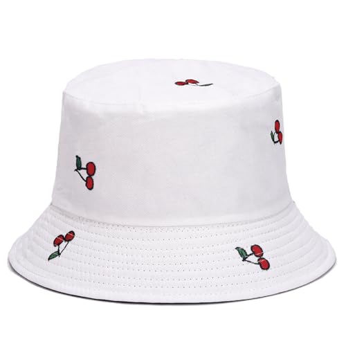Image of Reversible Bucket Hat for Women Summer Travel Fisherman Cap, Girls Cute Double Side Wear Bucket Cap
