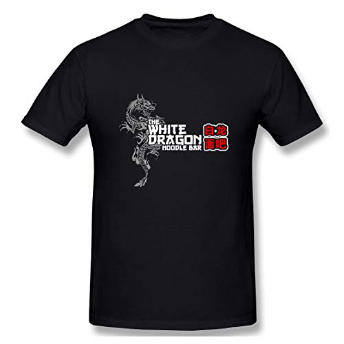 Camiseta para hombre, barra de fideos de dragón blanco, 8Ball Originals Tees - Negro - Small